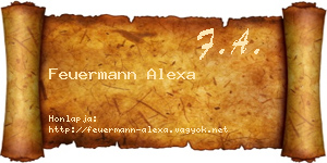 Feuermann Alexa névjegykártya